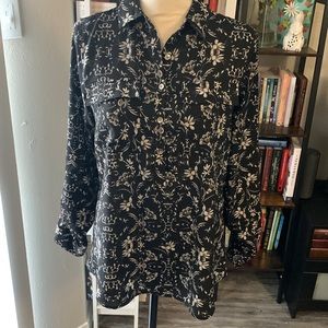 Floral Buttoned Blouse w/ Pockets | Croft & Barrow